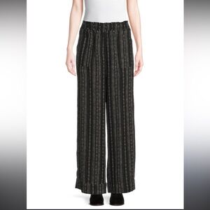 Time and tru linen blend wide leg pants size Large